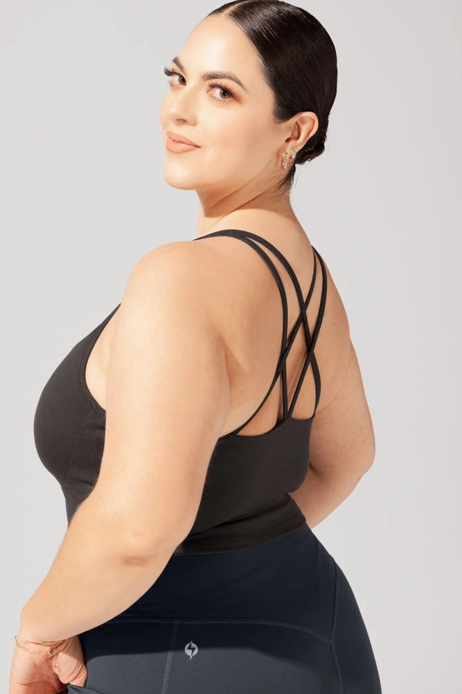 Celeste Mesh Crop Bralette - Black - Image 8