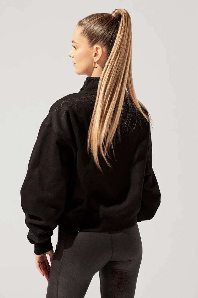 Uptown Mockneck Sweatshirt - Black - Image 3