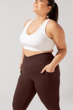 Crisscross HourglassĀ® Leggings With Pockets - French Roast