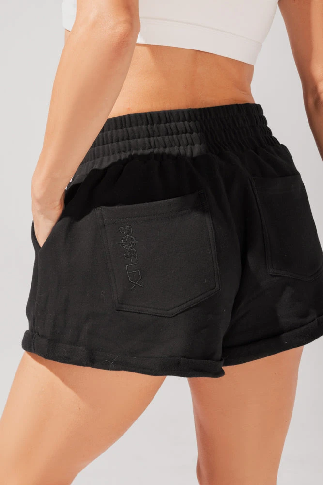 Ooey Gooey Lounge Shorts With Pockets- Black - Image 3