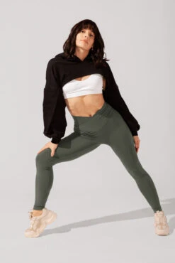 Crisscross Hourglass® Leggings With Pockets - Dark Sage