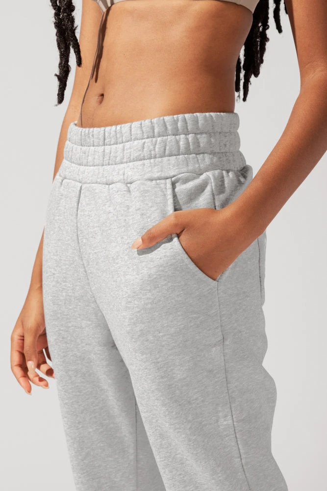 Cloud Rollover Sweatpant - Heather Grey - Image 3