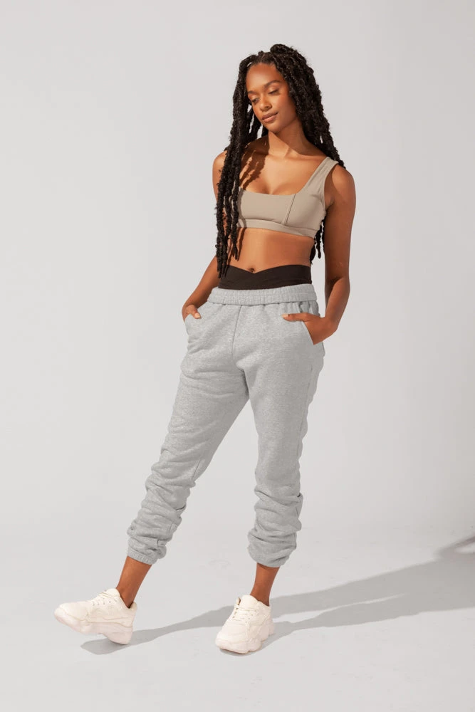 Cloud Rollover Sweatpant - Heather Grey - Image 8