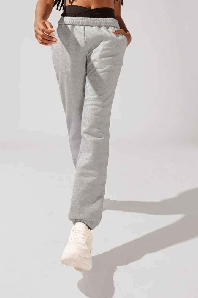 Cloud Rollover Sweatpant - Heather Grey - Image 5