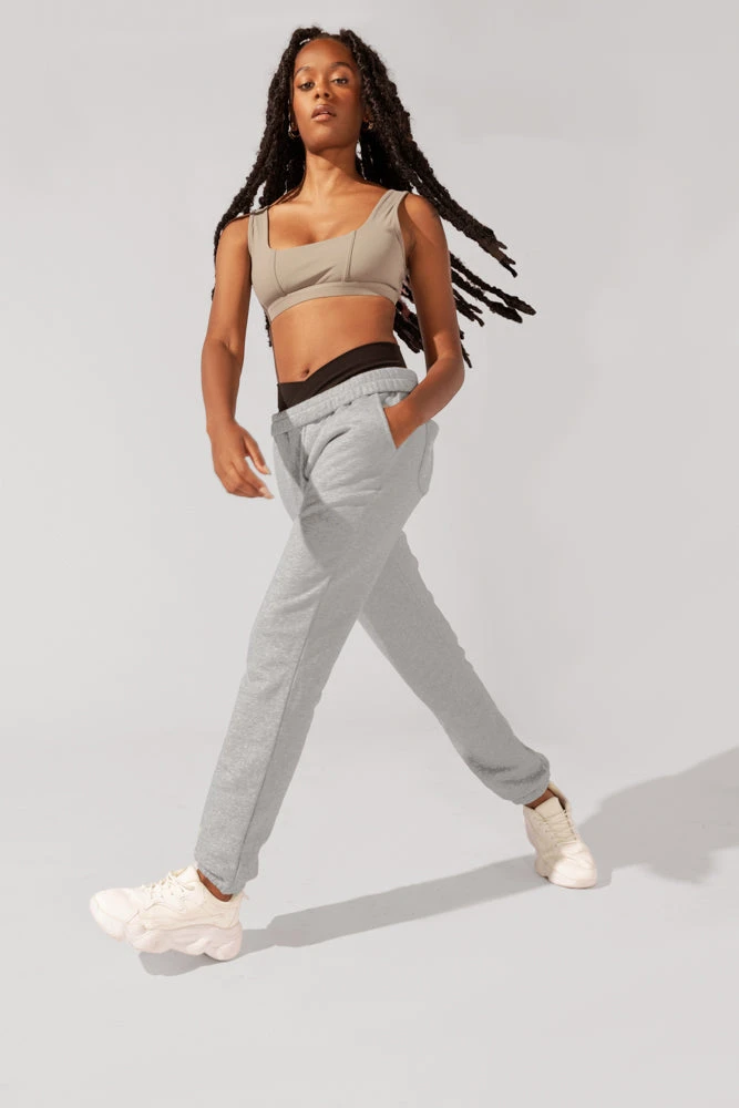 Cloud Rollover Sweatpant - Heather Grey - Image 7