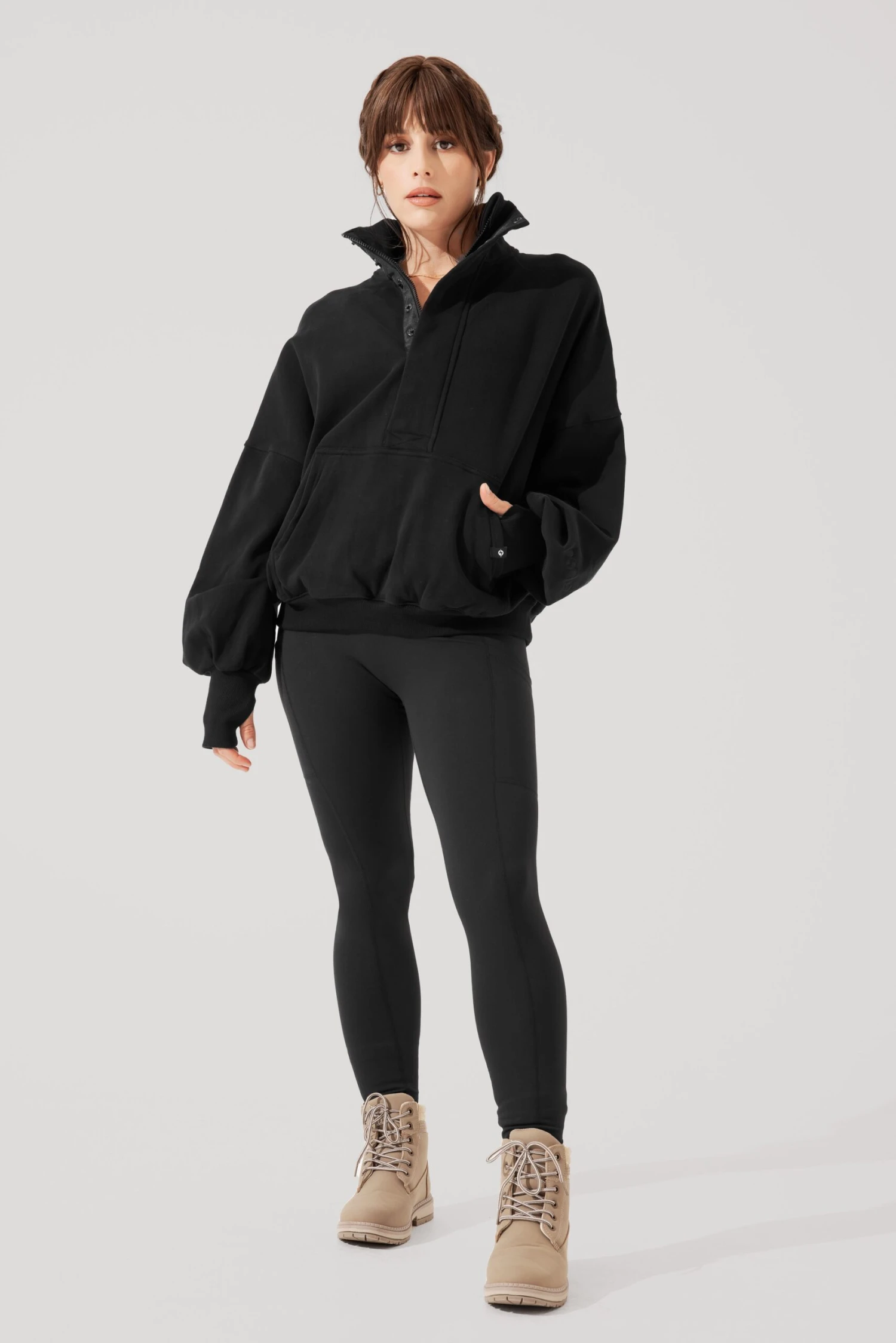Ooey Gooey Half Zip Sweater - Black - Image 6