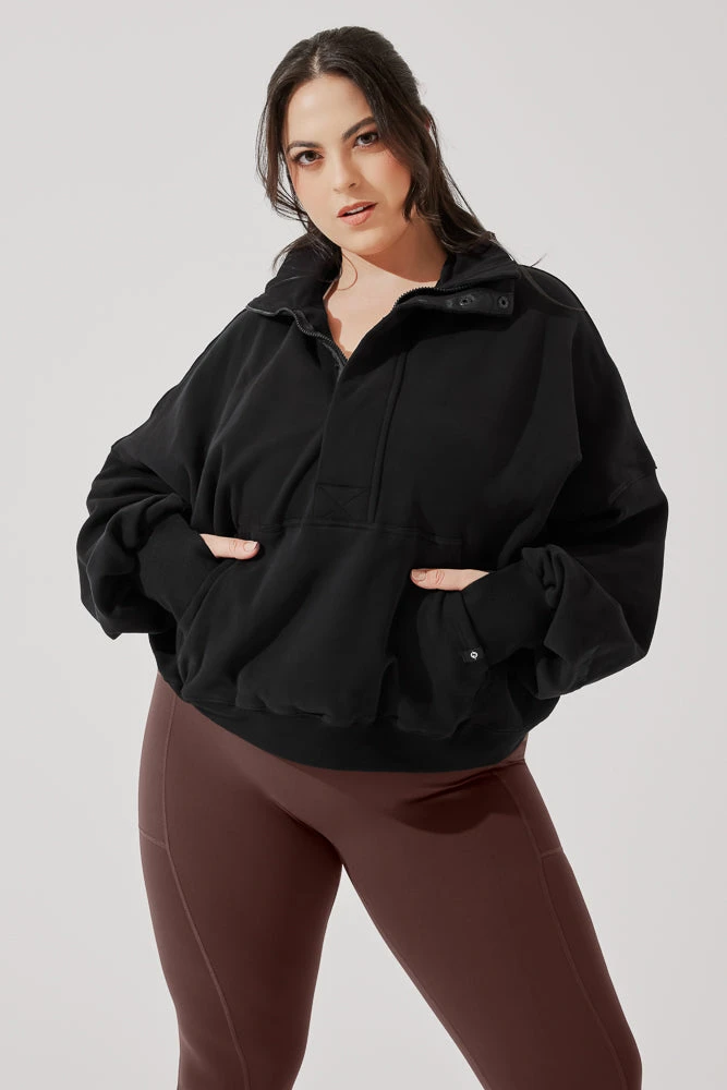 Ooey Gooey Half Zip Sweater - Black - Image 10