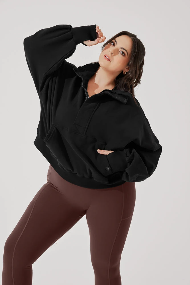 Ooey Gooey Half Zip Sweater - Black - Image 7