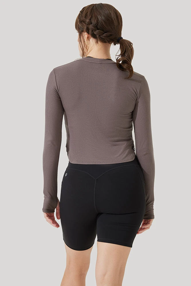 Refine Long Sleeve Top - Woodland Taupe - Image 8