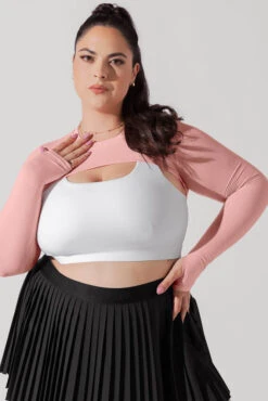 Relevé Ribbed Shrug - Powder Pink