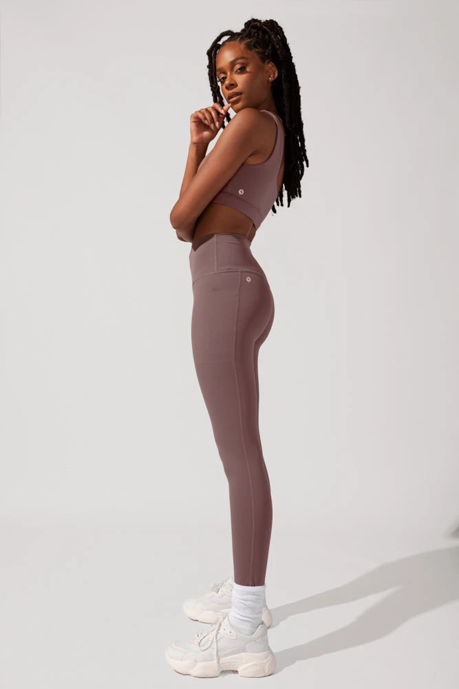 Crisscross Hourglass® Leggings With Pockets (Pet Hair Resistant) - Peppercorn - Image 8