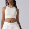 Sweat Sesh Crop Top - Cream