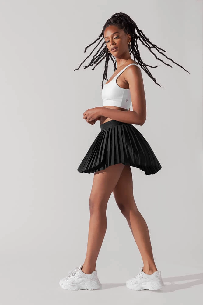 Ace ‘em Pleated Skort - Black - Image 8