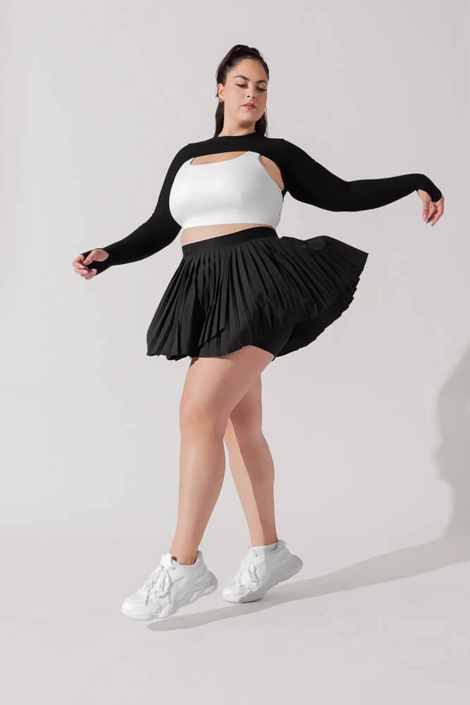 Ace ‘em Pleated Skort - Black - Image 4