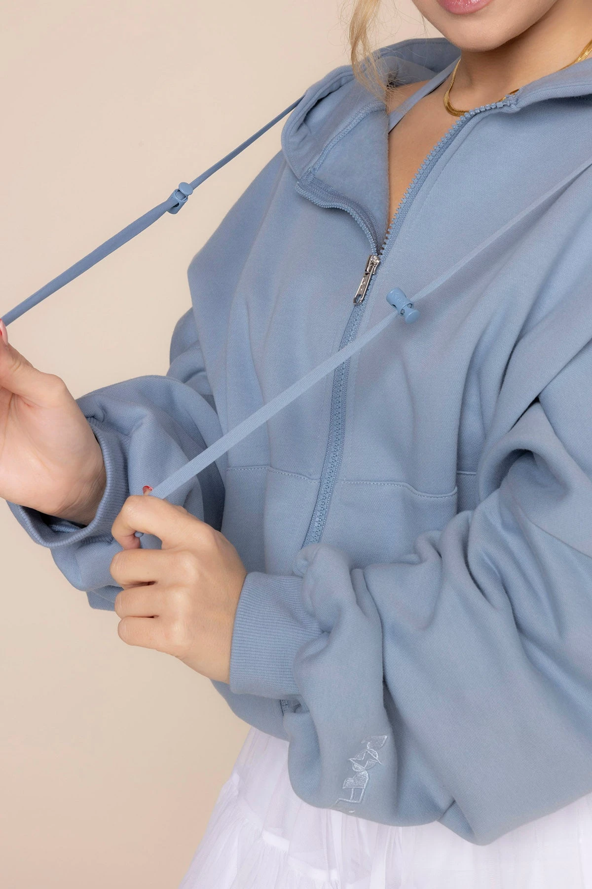 Zip Cloud Hoodie - Blue Storm - Image 9