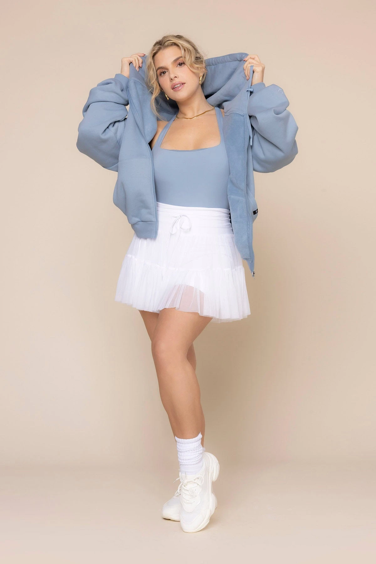 Zip Cloud Hoodie - Blue Storm - Image 10