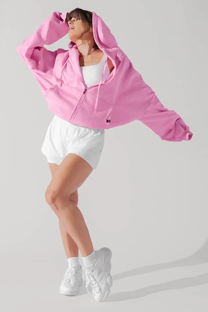 Zip Cloud Hoodie - Malibu Pink - Image 5