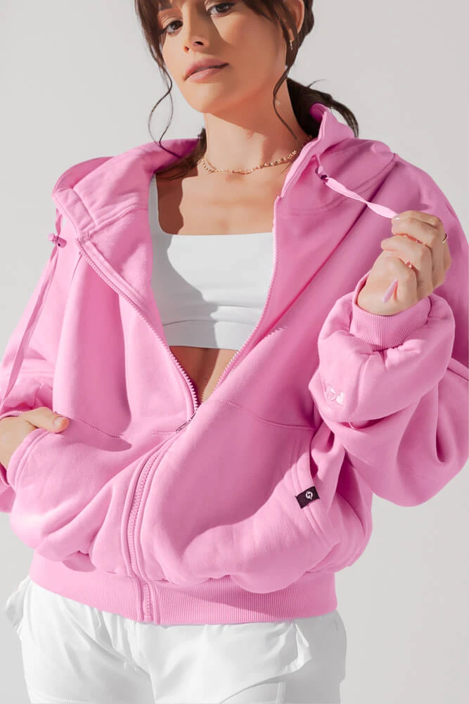 Zip Cloud Hoodie - Malibu Pink - Image 3