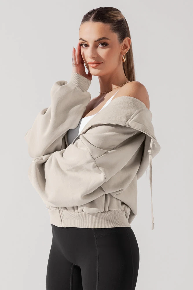 Zip Cloud Hoodie - Seashell - Image 5