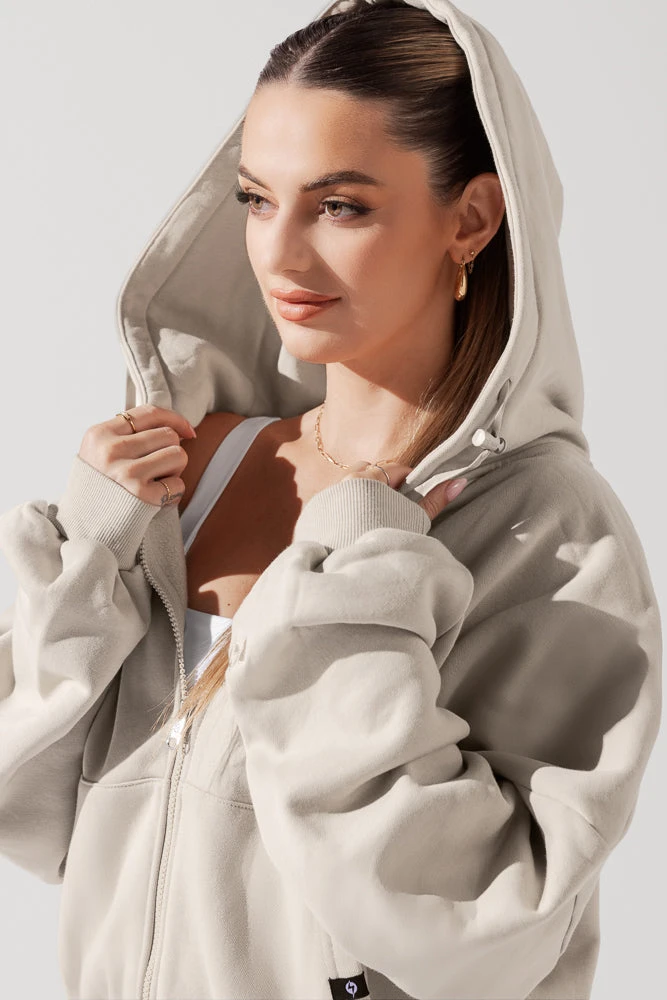 Zip Cloud Hoodie - Seashell - Image 8